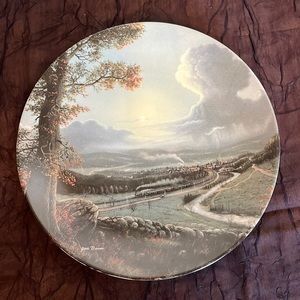 DISTANT LIGHTS PLATE PATHWAYS OF THE HEART #4 JESSE BARNES TRAIN RAILROA…